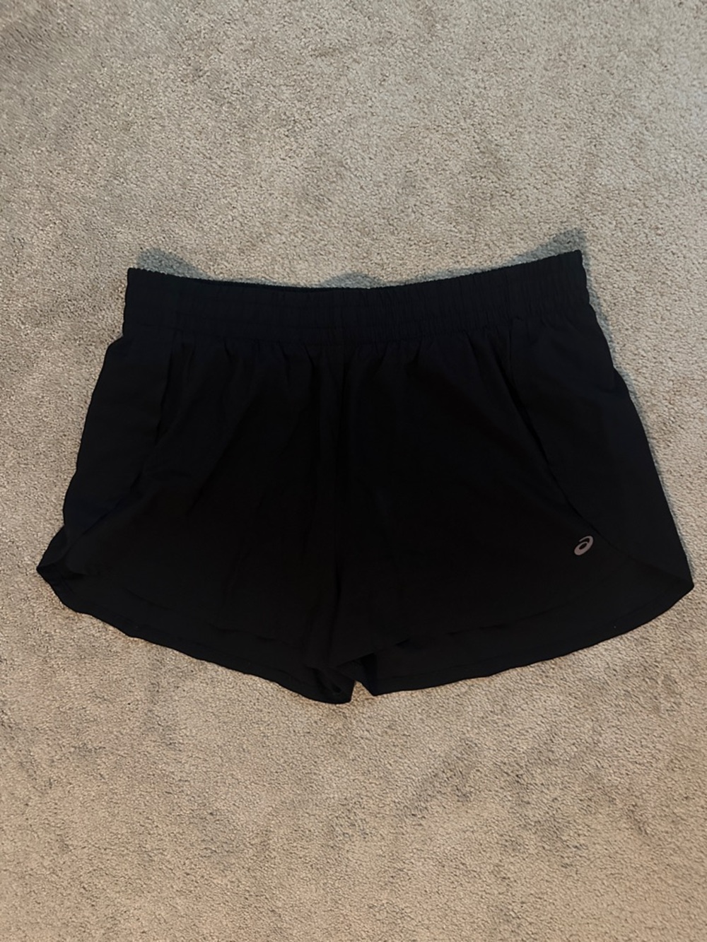 ASICS Black Women's Athletic Shorts with Elastic Waistband